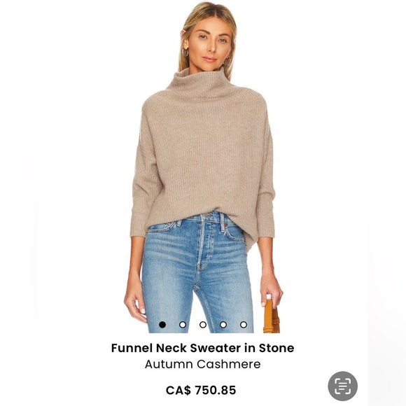 Autumn Cashmere wool,cashmere..distressed knit PTP 21” ,oversized medium . - Picture 11 of 12